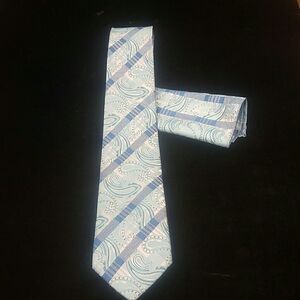 MEN'S FRATELLO WOVEN SLIM TIE AND POCKET SQUARE